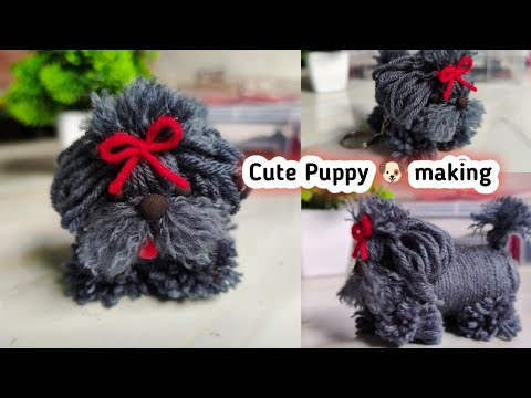 The Cutest Dog Easy Making Idea with Wool - How to Make Beautiful Dog with Yarn - DIY Woolen Dolls