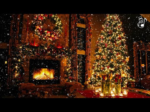 Cozy Christmas Fireplace 24/7 🔥 Relaxing Christmas Music With Fireplace Crackling 🌲 Holiday Ambience