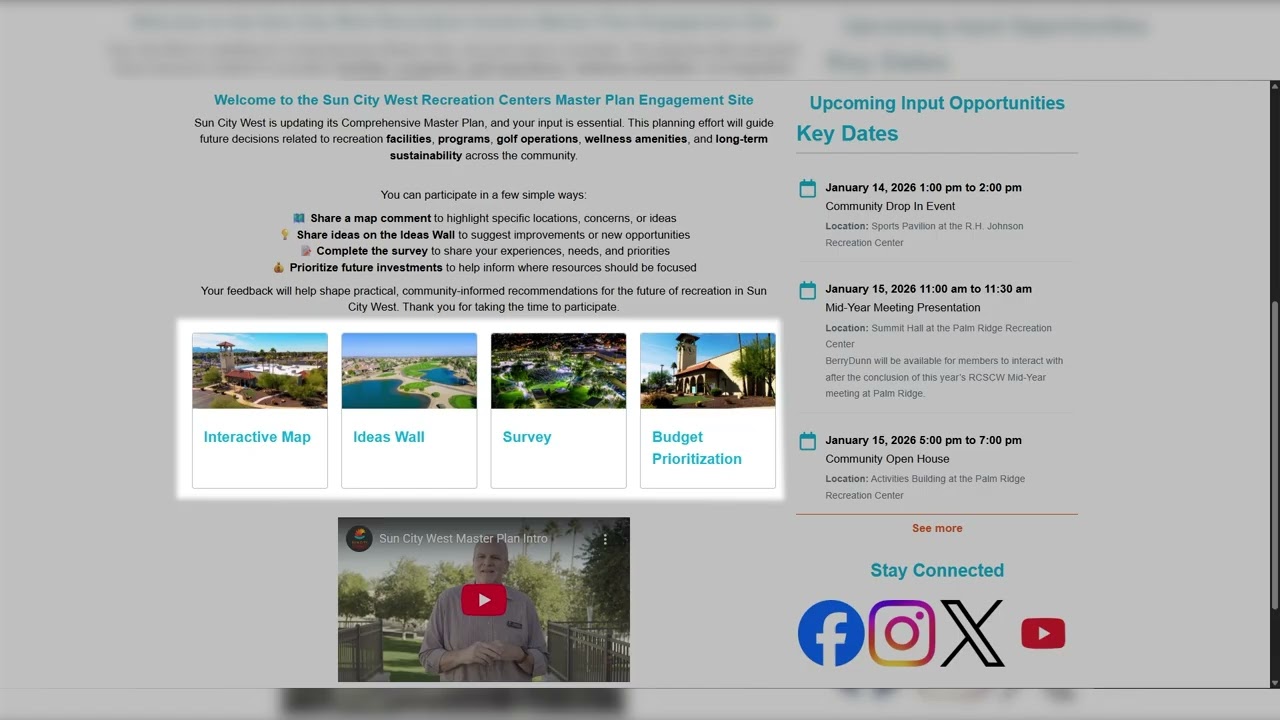 Master Plan Website Walkthrough