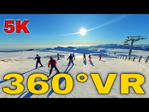 360° VR Ski Slope One Day Sinaia Cota 2000 (Valea Soarelui) Visit Romania 5K 3D Virtual Reality 4K