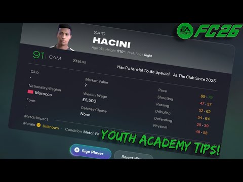 FC26: YOUTH ACADEMY TIPS