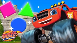 Download lagu Blaze Shape Game #9 Blaze Rescues a Speeding Knight! w/ AJ & Gabby | Blaze And The Monster Machines mp3