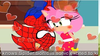 part97   Sonic Is super hero kb47   SONIC KISS AMY SPIDERMAN