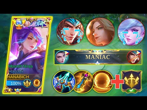 BEST BUILD HANABI TO DESTROY THIS 3 META HEROES | GLOBAL HANABI ONE SHOT COMBO BUILD | MLBB