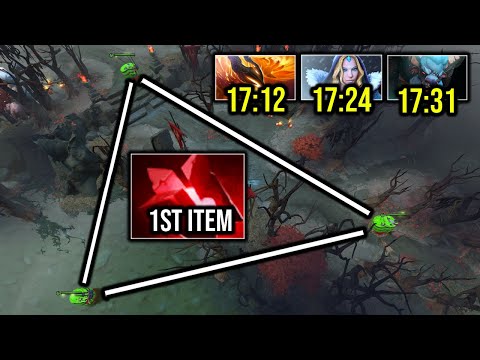 Most Dangerous Spot 3Kills in 30Second -- Techies 1st Item Bloodstone Bully Enemy in Fountain!