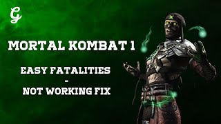 Mortal Kombat 1 Easy Fatalities Not Working Fix - MK1