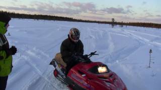 preview picture of video 'snowmobile skidoo. Salla lapland lappi.'