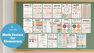 ✨🌿Transform Your Classroom with Fun and Engaging Boho-Themed Math Posters for Elementary! ✨🌿