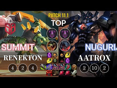 SB Summit Renekton vs Nuguri Aatrox Top - KR Patch 11.1