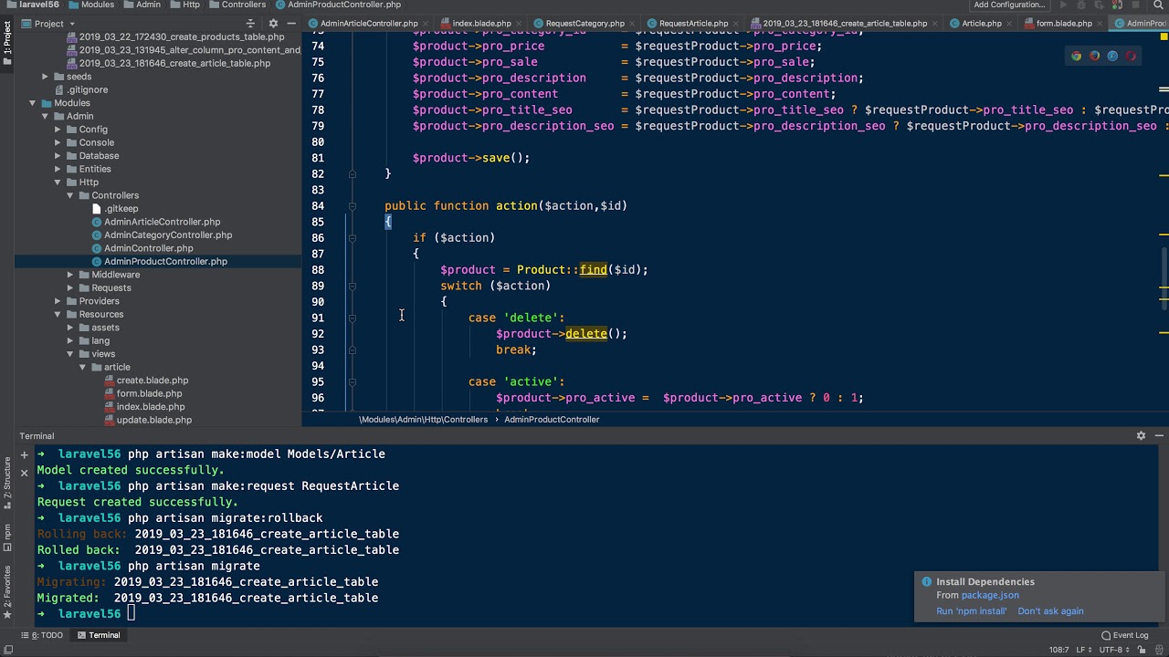 Bài 17 - Dánh sách bài viết - Sửa - Xoá bài viết  - Website bán hàng laravel