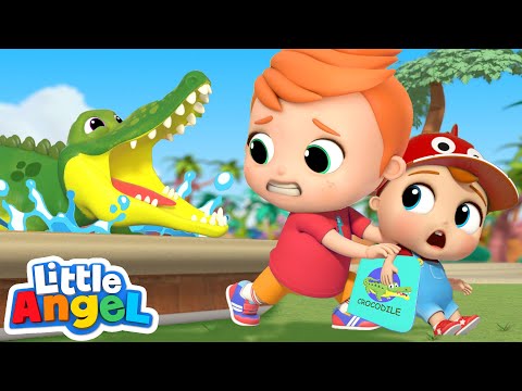 Animals At The Zoo | Learning About Zoo Animals | Little Angel Kids Songs & Nursery Rhymes