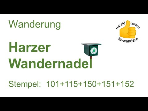 Harz Hiking Badge: Stamps 101, 115, 150, 151 and 152