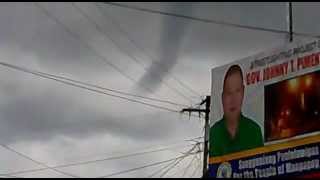 preview picture of video 'Tornado seen in Mangagoy'