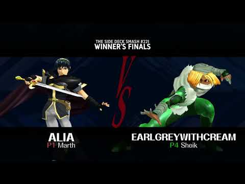 The Side Deck Smash #221 - Alia (Marth/Fox) vs EarlGreyWithCream (Sheik) - Winner's Finals - SSBM