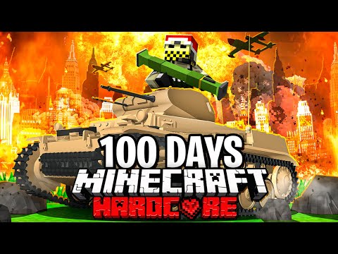 100 Days in a WORLD WAR in Hardcore Minecraft...