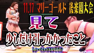 【#マリーゴールド】11.17  後楽園大会で「少しだけ引っかかったこと」ひとり感想会 【#pw_mg】english subtitles subtítulos en español