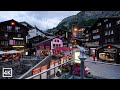 Zermatt Switzerland Sunset Evening Walk The Magic After Sunset Relaxing Village Walk 4K