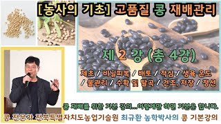 [농사의 기초] 고품질 콩 재배기술 2강 / 제초 / 비닐피복 / 배토 / 적심 / 생육 온도 / 물관리 /…