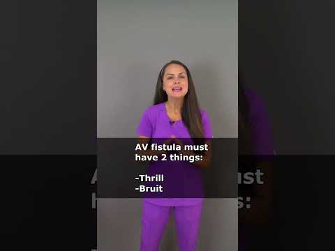 AV Fistula Should ALWAYS Have These Two Things...Nursing #shorts