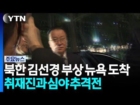 북한 김선경 부상 뉴욕 도착...취재진과 심야 추격전 / YTN