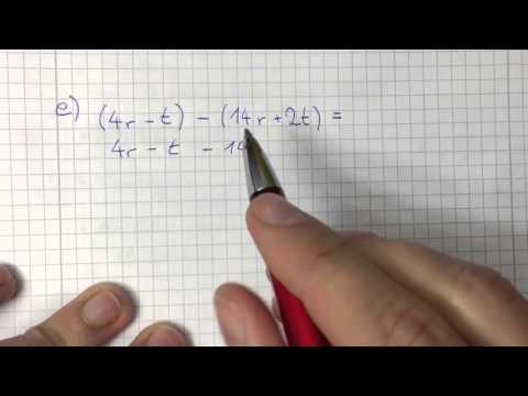 Auflösen von Klammern bei Addition und Subtraktion - Aufgabe e - 8. Klasse Realschule Bayern