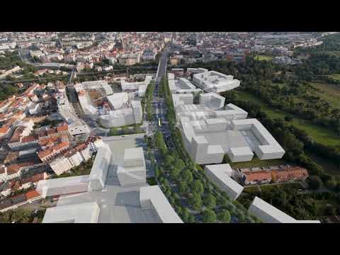 Přestavba křižovatky Rondel - Karlovarská | základní vizualizace stavby ve fázi provozu (bez zvuku)