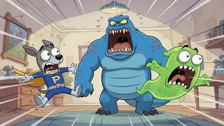 Super Cão Pupkoy e o Monstro da Casa Abandonada | Desenho Animado Divertido