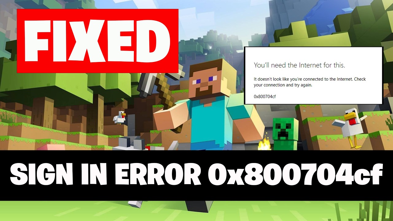 Minecraft Launcher Sign In Error Code: 0x800704cf You'll Need The Internet For This On PC FIX