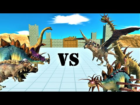EVERY HERBIVORE DINOSAURS VS SPIKE MUTANT ITSELF Animal Revolt Battle Simulator