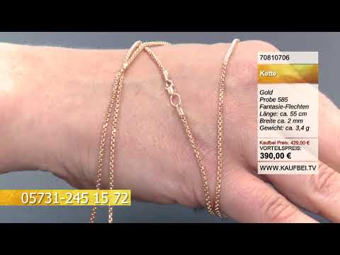 Goldkette 55cm Fantasie-Flechten 585 Roségold | Kaufbei Schmuck