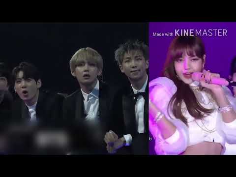 jungkook reaction to Lisa so hot rap 😍💜