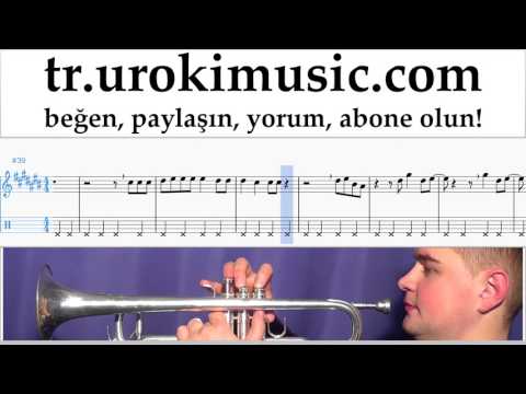 Trompet Nasıl Çalınır David Guetta, Justin Bieber - 2U Tablatura Bölüm#2 um-i723