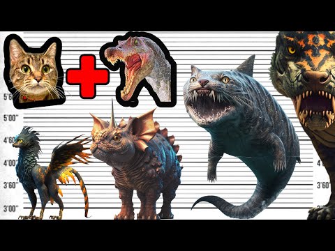 CATS and DINOSAURS Hybrids | Spinosaurus, Tyrannosaurus, Mosasaurus