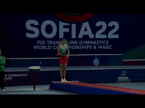 PALMA Andre (POR) M - 2022 Trampoline Worlds, Sofia (BUL) - Q Tumbling Exercise 1