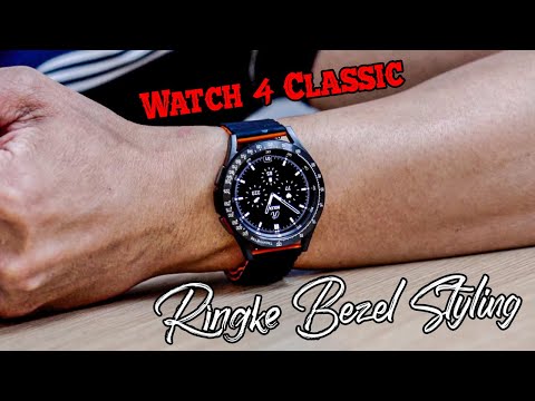 Samsung Watch 4 Classic with Ringke Bezel Stying Case Protector