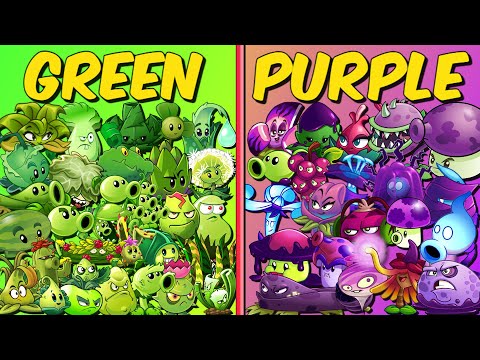 Team PURPLE vs GREEN - Who Will Win? - PvZ 2 Team Plant vs Team Plant