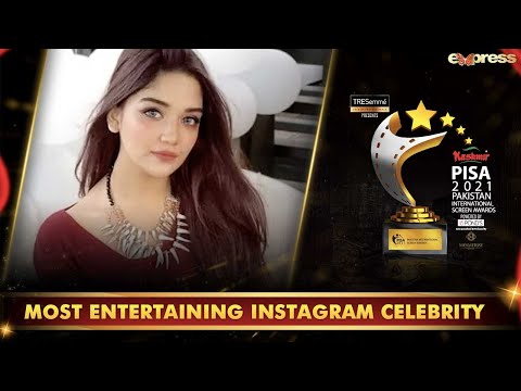 Romaisa khan Most Entertaining Instagram Celebrity Of The Year Award | PISA Award 2021 | I2O2O