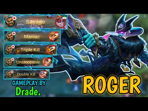 HYPER ROGER KERASUKAN RRQ ALBERTTT, AUTO SAVAGE - MOBILE LEGENDS ROGER GAMEPLAY S21 BEST BUILD