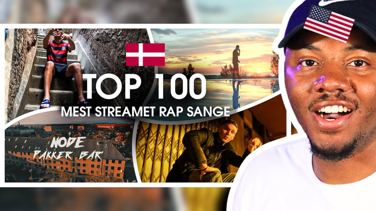 AMERICAN REACTS To top 100 mest populære rap sange i Danmark