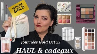 HAUL GOLD SEPHORA / Mes achats INDECENTS (Nouveautés, Noël... et mes cadeaux  #haul #achats