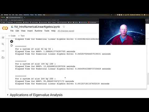Python Videos 11d: Intro to Numerical Linear Algebra