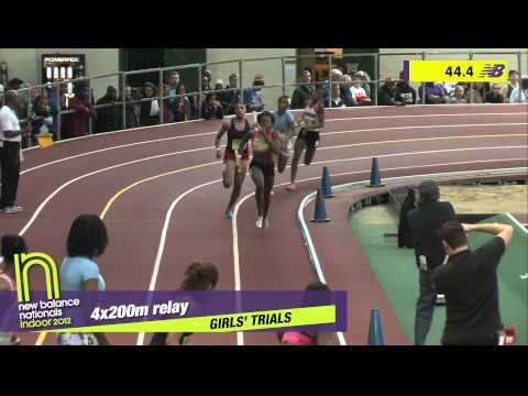 Girls 4x200m Heat 5 - New Balance Indoor Nationals 2012