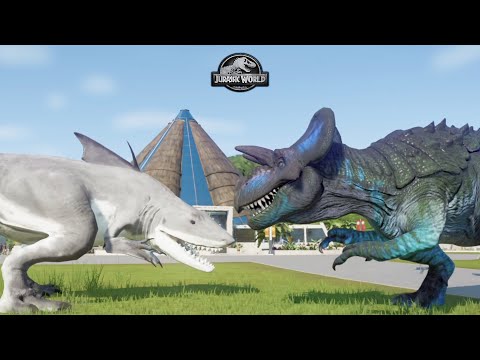 Ultimasaurus VS King Shark, T-rex | Dinosaurs Battle - Jurassic World Evolution