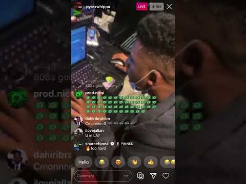 Pyrex Whippa in the studio cooking up dylan samples🔥🔥