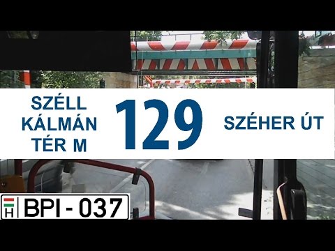 BKV 129-es autóbusz útvonala (Széll Kálmán tér M - Széher út)