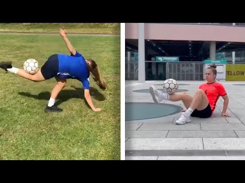 Female Footballer Shows Off Her Freestyle Tricks