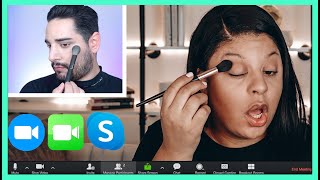 Tryin to Follow a Zoom Makeup Tutorial | Makeup Monday | Gavyn Taylor | Robert Welsh