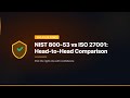 NIST 800-53 VS ISO 27001: HEAD-TO-HEAD COMPARISON
