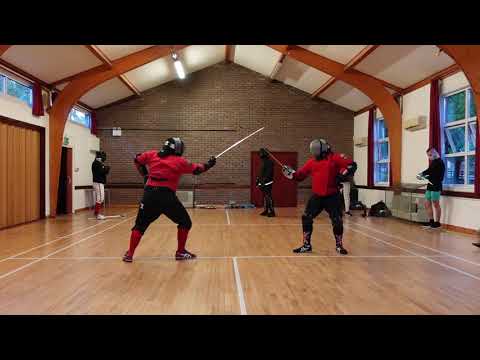 Blackfencer steel baskethilt broadsword vs steel 1803 sabre - Michael vs Nick