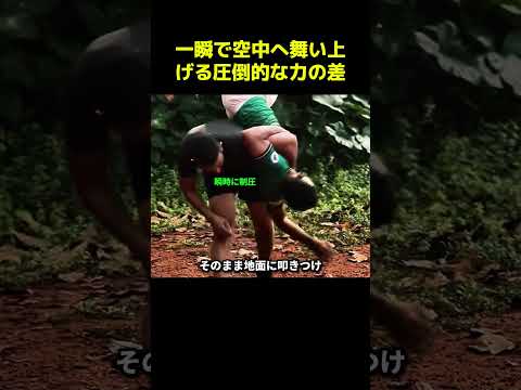 一瞬で空中へ舞い上げる圧倒的な力の差